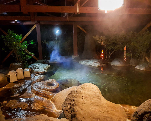 Onsen privatif dans notre ryokan